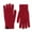 A-Red148, variant on Yuanlong Gloves Winter Plain Fluffy Lined Ribbed Knit Touchscreen Gloves Unisex Outdoor Cold Proof Thermal Finger Gloves