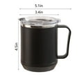 thumbnail image 3 of Hvmvliv Coffee Cups with Lids Coffee Mug Portable 2-Layer Stainless Steel Mug with Lid and Handle Induction Heatable Insulated Coffee Mug for Home Office (460ml), 3 of 9