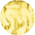 thumbnail image 1 of Ahgly Company Indoor Round Abstract Yellow Modern Area Rugs, 7' Round, 1 of 4
