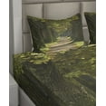 thumbnail image 2 of Ambesonne Country Fitted & Top Sheet Set with Shams, Alley with Oak Trees, Dark Green Pale Brown, 2 of 4
