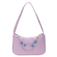 thumbnail image 1 of Bolso Axila Vintage para Mujer Cadena Mariposa Cuero PU Color Sólido Hombro Pequeño, 1 of 9