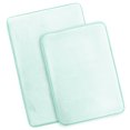 thumbnail image 2 of Set of 2 Small Clara Clark Bath Mat Bathroom Rug - Absorbent Memory Foam Bath Rugs - Non-Slip, Thick, Cozy Velvet Feel Microfiber Bathrug, Plush Shower, Toilet- Floor Bathmats Carpet - Aqua - 17"x24", 2 of 6