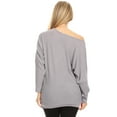 thumbnail image 5 of Fashion Women's Casual Off Shoulder Knit Oversize Pullover Sweater, 5 of 5