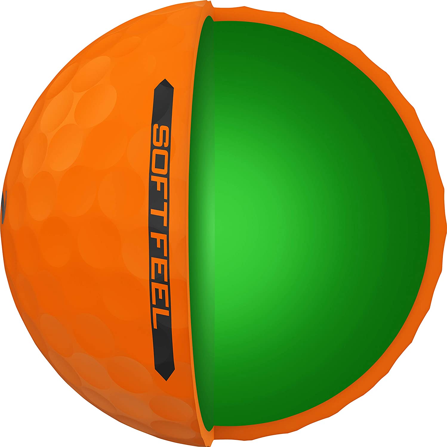 Srixon Soft Feel High Impact Golf Ball, Brite Orange, 1 lb, 12 Pieces