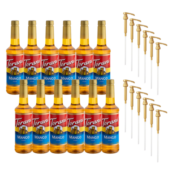 Torani Mango Flavoring Syrup Plastic 750 mL Bonus Squeeze Pump
