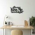 thumbnail image 5 of LaModaHome Exclusive Aways Kiss Me Goodnight Lettering Metal Wall Decor – Durable & Artistic Metal Wall Art for Home and Office Decor, Perfect for Any Interior Design Aesthetic, 5 of 5