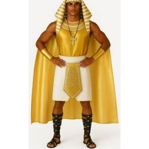 Morph Pharoah White Gold Costume Men Halloween Costume For Men Gold XX-Large