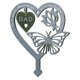 thumbnail image 3 of White 2 Placa conmemorativa con forma de corazón de mariposas, adorno para jardín, patio, letreros para el hogar al aire libre, estacas, decoración, manualidades conmemorativas, 3 of 5