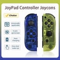 thumbnail image 4 of Colorfish JC-LH Controller for Nintendo Switch, Blue & Neon Yellow, 2 Count, 4 of 5