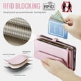 thumbnail image 3 of Asuwish Compatible with Samsung Galaxy A17 5G Zipper Wallet Phone Case Tempered Glass Screen Protector Crossbody Lanyard Strap Flip Card Holder Slot Cell Cover for A 17 17A G5 Women Girls Rose Gold, 3 of 8
