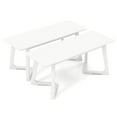 thumbnail image 1 of Costway 2 PCS 42" Modern Entryway Bench with Rubber Wood Legs Smooth Seating Area, 1 of 9