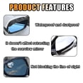 thumbnail image 4 of 2 piezas de guardabarros de visera de lluvia para espejo retrovisor de coche, fibra de carbono impermeable, espejo lateral protector de cejas para lluvia (fibra de carbono negra), 4 of 5