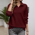 thumbnail image 2 of Women'S Clothing Women's Solid Sweatshirt Women's Hooded Sweatshirt Winter Knit Pullover Stylish Stand Collar Casual Comfortable Warm Loungewear Tops, 2 of 6