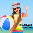 thumbnail image 5 of Protective Baby Bucket Sun Hat With UPF 50+ Protection Adjustable Infant Summer Beach Hats For Boy & Girl Breathable Toddler Swim Pool Play Sunhat With Wide Brim 2-3 Years White / Pink M, 52 CM, 5 of 5