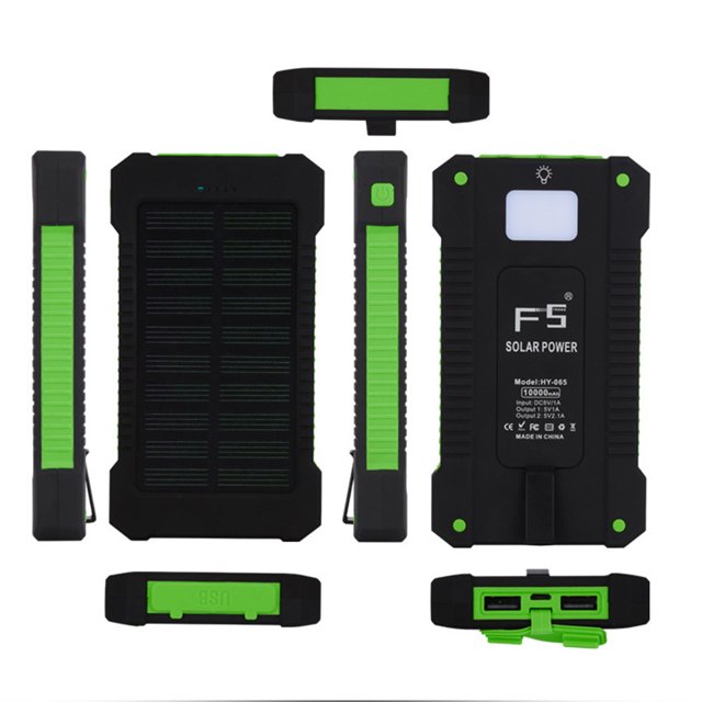 DPTALR LED Dual USB Ports Solar Panel Power Bank Case Charger DIY Kits Box For Samsung