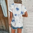 thumbnail image 6 of Women Blouses Elegant Casual Floral Womens Loose T Shirts Summer Clothes Outfits Women Over 50 Everyday, 6 of 7