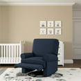 thumbnail image 6 of Baby Relax Kenzie Swivel Glider Recliner Chair Nursery Furniture in Navy, 6 of 14