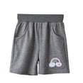 thumbnail image 3 of Pounoo New 2025 Girls Shorts Size 10-12 Fashion Print Summer Half Shorts Pants Elastic Waisted with Pocket Comfortable Shorts for Girls, 3 of 4