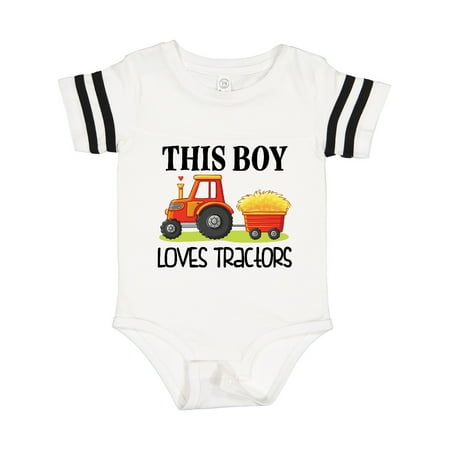 

Inktastic Farming Cute Boy Loves Tractors Gift Baby Boy Bodysuit