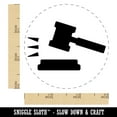 thumbnail image 2 of Gavel Judge Lawyer Icon Self-Inking Rubber Stamp Ink Stamper - Purple Ink - Small 3/4 Inch, 2 of 7