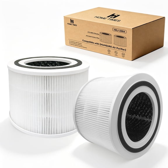 Home Times Replacement Filter Compatible with HUMSURE HKJ-200A Air Purifier, H13 True HEPA Filter, Extra Activated Carbon Granules, Odor Removal, 2 Pack