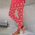 thumbnail image 3 of WTXUE Christmas Leggings for Women, Jeggings for Women, Women'S Christmas Printed High Waist Stretch Skinny Leggings, Red XXL, 3 of 5