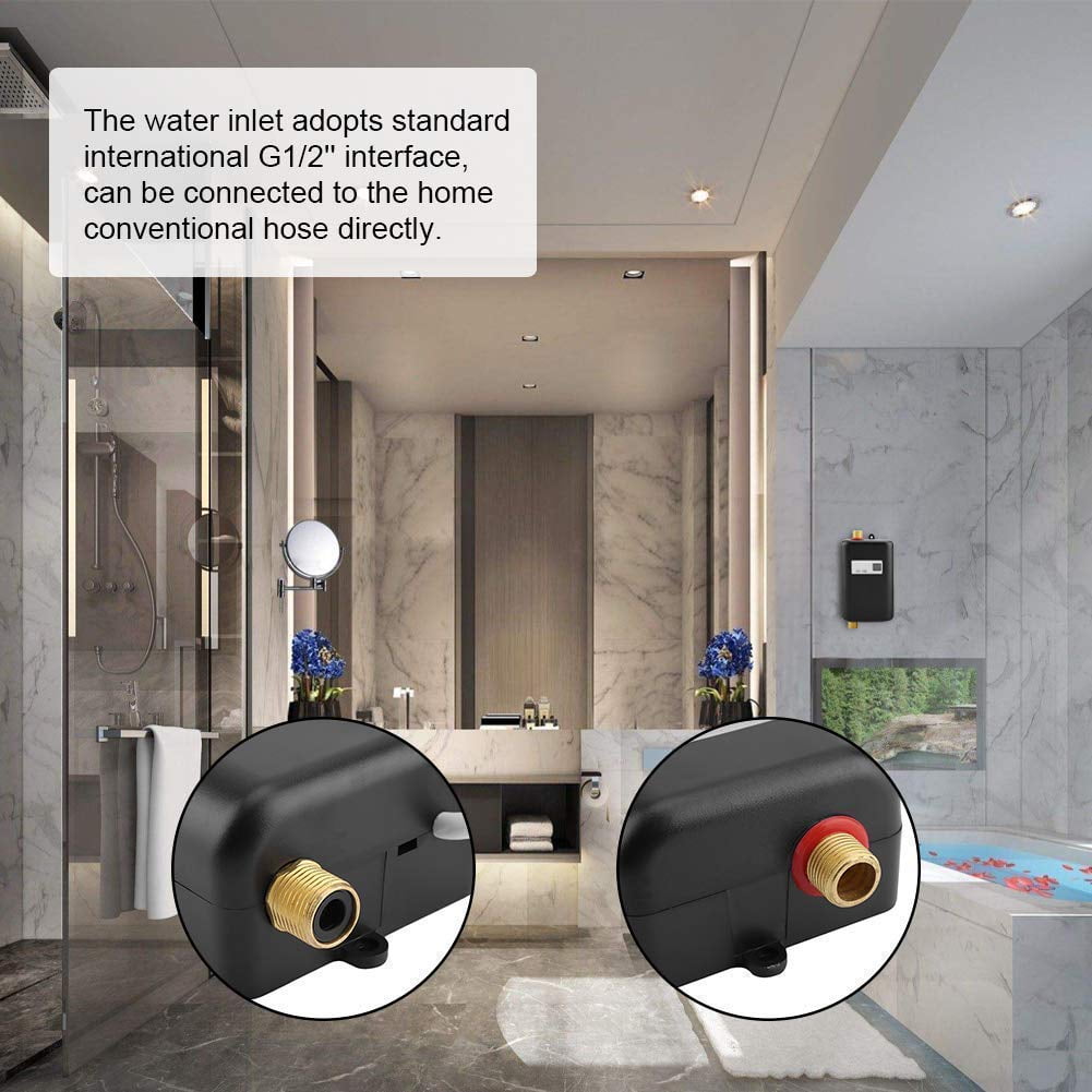 Fyydes Electric 110 Volts 3000 Watts Mini Tankless Water Heater for Multi-room