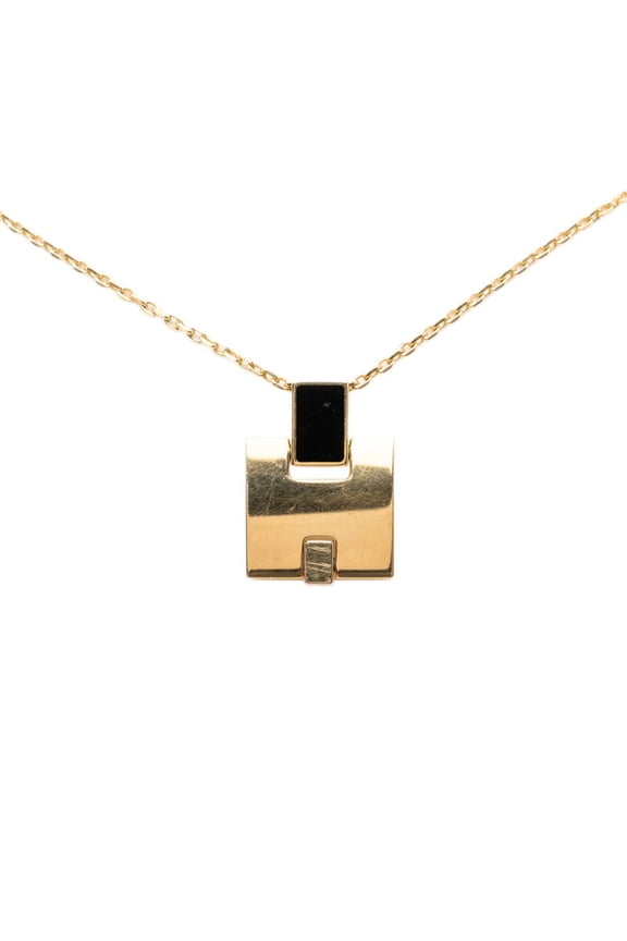 Pre-Owned Hermes Eileen Pendant Necklace, Gold Plated, Women's