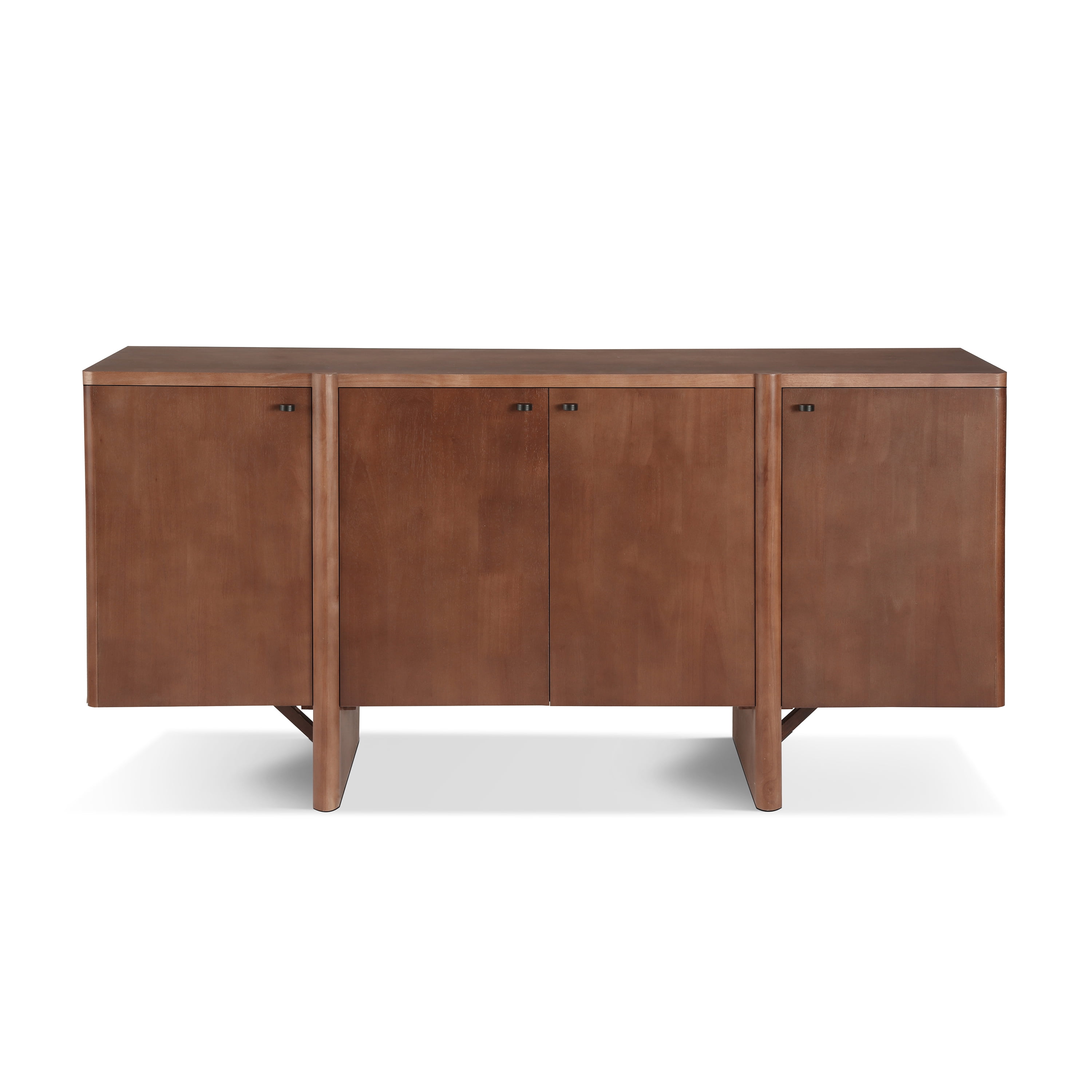 Euroco 60" Buffet Sideboard Cabinet with Storages, Modern Media Console Coffee Bar Cabinet with 4 Doors and Wood Frame for Kitchen, Living Room,Espresso