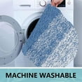 thumbnail image 6 of Ankereame Non Slip Absorbent Microfiber Bath Mat, Soft Flocked Quick Dry, 15.7x23.6 Inch Blue for Bathroom Shower Tub, 6 of 7