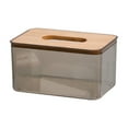 thumbnail image 2 of Fufafayo under $5 Minimalist Tissue Box Cover Holder, Modern Transparent Rectangular Facial Tissues Dispenser for Bathroom, Bedroom, Living Room, 7x4.6x3.9In, 2 of 9