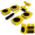 thumbnail image 1 of Graflsoa Heavy-Duty 5-Piece Moving Kit with Durable ABS & Stainless Steel, Effortless Furniture Transport Tool in Yellow, 330lbs Capacity, Anti-Slip PVC Handles, 1 of 6