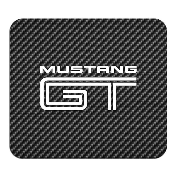 Ford Mustang GT Black Carbon Fiber Texture Graphic PC Mouse Pad for Gaming and Office