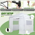 thumbnail image 4 of EAGLE PEAK 8 x 8 x 8.5 ft Portable Walk-in Greenhouse and Canopy Tent, Instant Pop-up for Indoor/Outdoor, White, 4 of 8