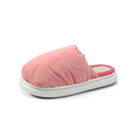 

Ferndule Womens Closed Toe Winter Slippers Daily Non-slip Slip-ons Clog Slipper Comfy Plush Lining House Shoes Pink 5.5-6
