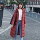 thumbnail image 1 of Chaqueta de algodón para mujer en invierno, estilo medio a largo, chaqueta de algodón por encima de la rodilla, chaqueta de algodón con capucha y gruesa, 1 of 6