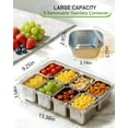 thumbnail image 2 of Caja para snacks Kidinit de acero inoxidable con 8 compartimentos, 2 of 8