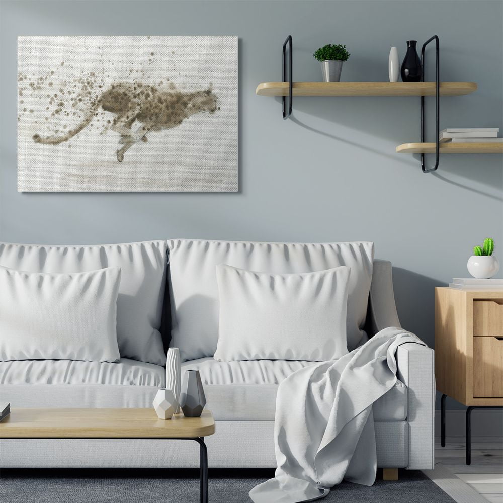 Stupell Industries Cool Abstract Cheetah Large Cat Animal Watercolor Painting Super Canvas Wall Art by James Wiens