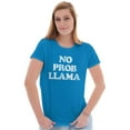 thumbnail image 4 of No Problama Llama Alpaca Cute Funny Womens Slim Fit Graphic Tee Brisco Brands L, 4 of 4