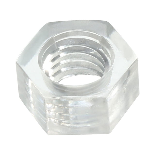 Unique Bargains Écrou Hexagonal, Filetage Acrylique Métrique M6x1mm Écrou Hexagonal Noir 50 Pcs