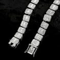 thumbnail image 3 of Hip Hop Bling Luxury Baguette Crystal Tennis Chain Necklace For Women 13mm Iced Out Cuban Link Choker Necklace Party Jewelry   Gift QY, 3 of 7