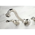thumbnail image 4 of Kingston Brass KS3126AL Vintage Double-Handle Wall Mount Bathroom Faucet, Polished Nickel, 4 of 8
