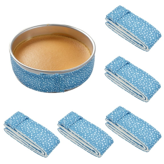 Grusce 6PCS Cake Bake Even Strip, Reusable Cake Pan Dampen Strip, Baking Aid Accessories for Home Kitchen Bakery Restaurant
