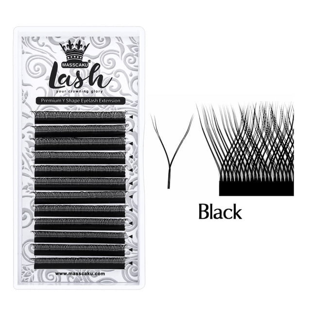MASSCAKU, recién llegado, pestañas en forma de YY, extensiones de pestañas individuales esponjosas, pestañas naturales y suaves, venta al por mayor/suministros Tan Jianjun unisex