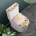 thumbnail image 2 of Renewold Bathroom Soft Toilet Lid Cover Set with Elastic Bottom Easter Decorations Flowers Toilet Tanks & Lids Dust Cover 2 PCS Stretchable Toilet Seat Covers, 2 of 6