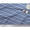 thumbnail image 1 of Soimoi Velvet Fabric Horizontal Stripe Decor Fabric Printed Yard 58 Inch Wide, 1 of 3