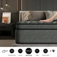 thumbnail image 5 of SILENCE MANGO 14 inch Full Size Euro Top Mattress Grey Hybrid Medium Firm for Back & Lumbar Support,Bed Mattress in a Box,Individual Pocket Spring for Motion Isolation & Pressure Relief, 5 of 9