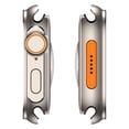 thumbnail image 5 of 2 in 1 Metal Case Compatible with Apple Watch Series 10 46mm with Back Cover, [Turn iWatch into Ultra Look] Rugged Shockproof Protective Bumper Cover for iWatch 46mm, Titanium, 5 of 7