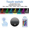 thumbnail image 3 of 3D LED Dinosaur Night light 3 patrones y 7 colores que cambian la lámpara de decoración con control remoto para niños niñas niños oso de fresa Electrónica, 3 of 5