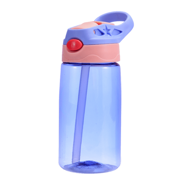 Botella de agua para niños con pajita. Apta para lavavajillas y sin BPA.